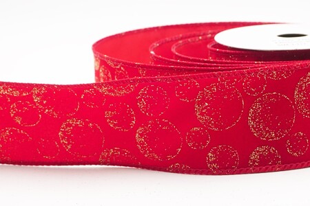 Lt. Burgundy Glitter Ornament Orb Wired Ribbon_KW0459GC-8B-169